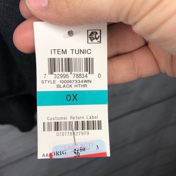 NWT Style & Co Dark Gray Sweater Sz 0X - Picture 6 of 6